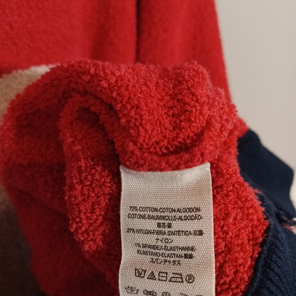 Free People I know Places Hoodie Red star Sweater Oversize Size M/L - Picture 7 of 8